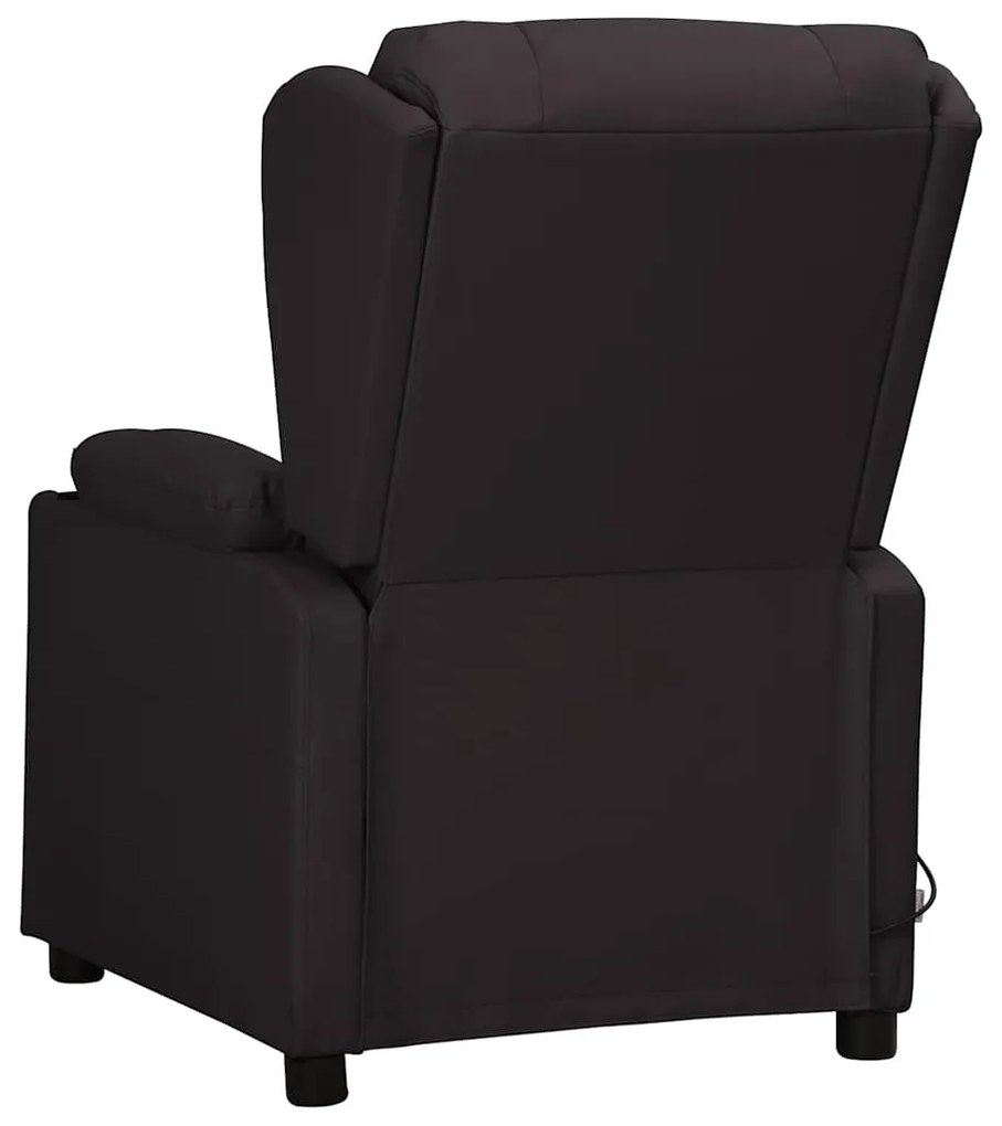 vidaXL Πολυθρόνα Μασάζ Ηλεκτρική Μαύρο από Συνθετικό Δέρμα