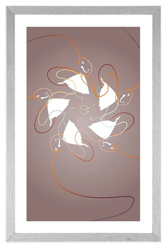 Αφίσα με πασπαρτού Χορεύοντας με κορδέλες - 20x30 silver