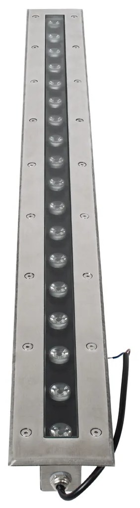 GloboStar UNDERGROUND-REMVI 90194-G Χωνευτό Φωτιστικό Wall Washer Δαπέδου LED 18W 1440lm 10° DC 24V Αδιάβροχο IP68 L100 x W9 x H7.2cm Πράσινο - Ανοξείδωτο Ατσάλι - 3 Years Warranty - 90194-G