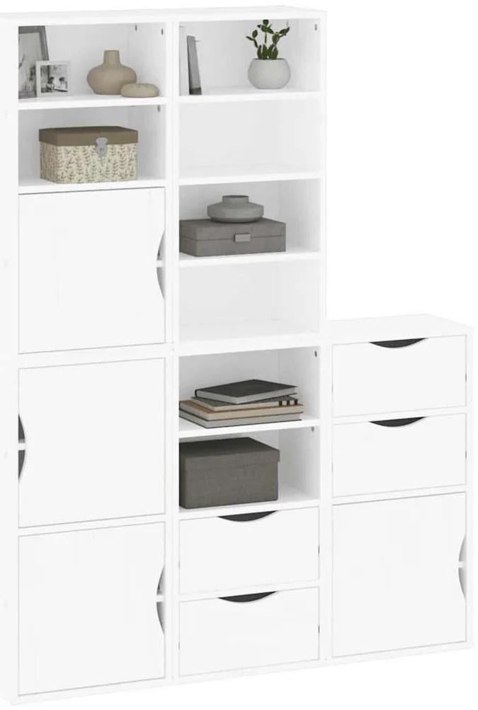 vidaXL Πλαϊνά ντουλάπια 5 τεμ. ODDA 40x24x79 εκ. από Μασίφ Ξύλο Πεύκου