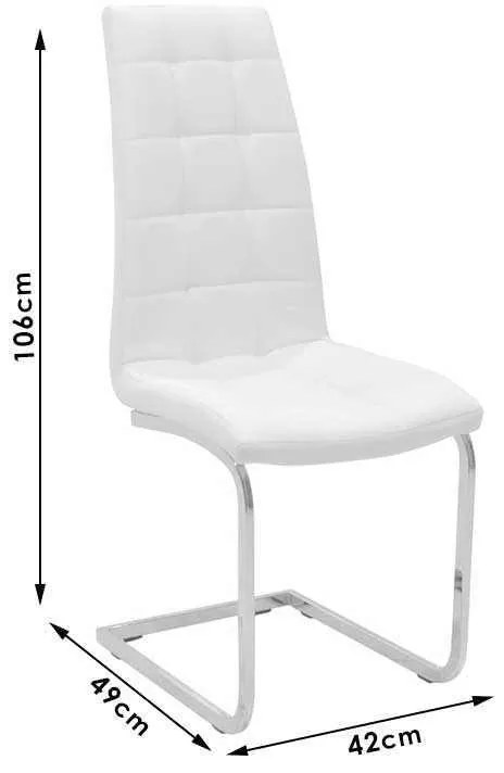 Καρέκλα Darrell pakoworld pu αντικέ γκρι-βάση χρωμίου 42x49x106εκ