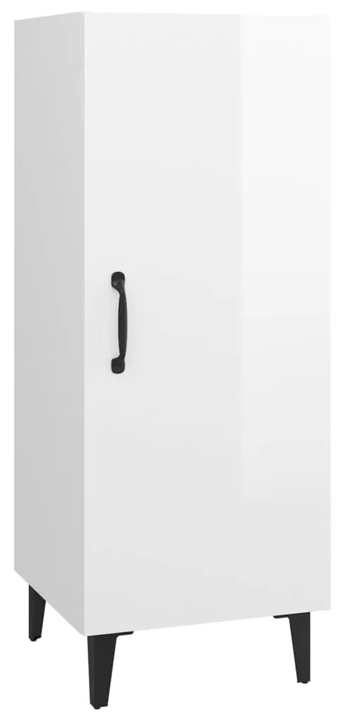 vidaXL Ντουλάπι Γυαλιστερό Λευκό 34,5x34x90 εκ. Επεξεργασμένο Ξύλο