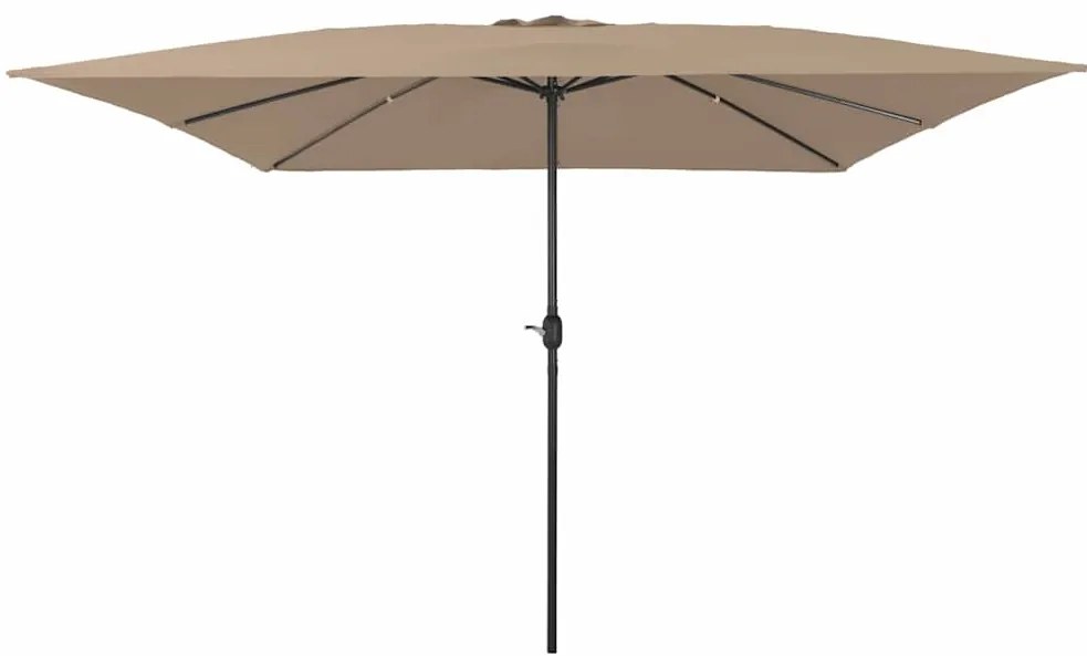 vidaXL Ομπρέλα Κήπου Ταμπά και Μαύρο 295 x 295 x 245 εκ