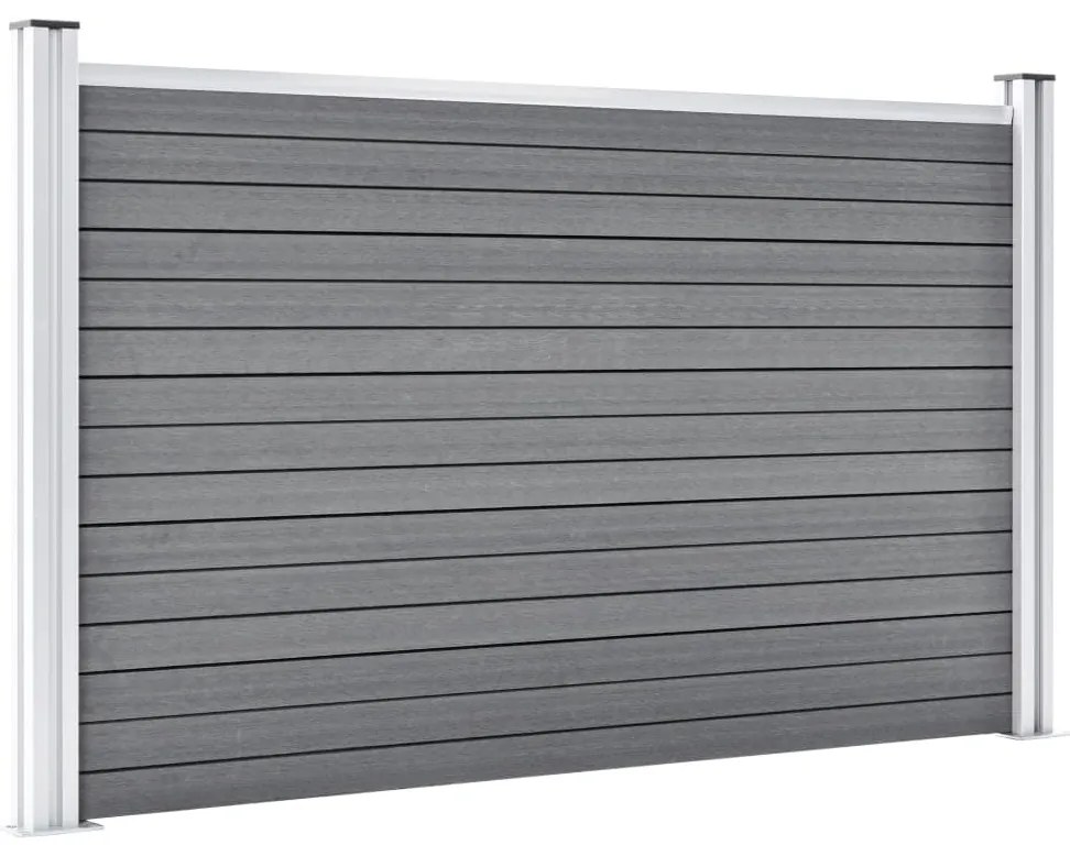 vidaXL Πάνελ Περίφραξης Γκρι 353 x 106 εκ. από WPC