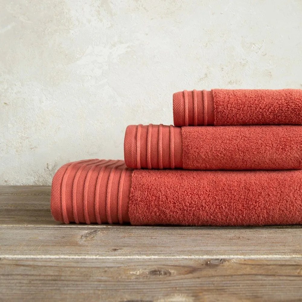 Πετσέτα Feel Fresh Warm Terracotta Nima Προσώπου 50x100cm 100% Cotton
