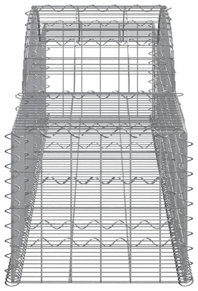 vidaXL Συρματοκιβώτια Τοξωτά 4 τεμ. 300x50x40/60 εκ. Γαλβαν. Ατσάλι