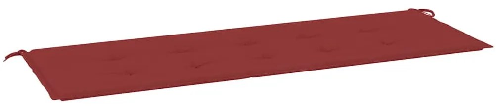 vidaXL Μαξιλάρι Πάγκου Κήπου Μπορντό 150x50x4 εκ. Ύφασμα Oxford