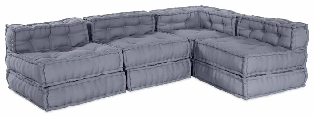 vidaXL Μαξιλάρι 4 pcs Γκρι 70 x 70 x 54 εκ Πολυεστέρας