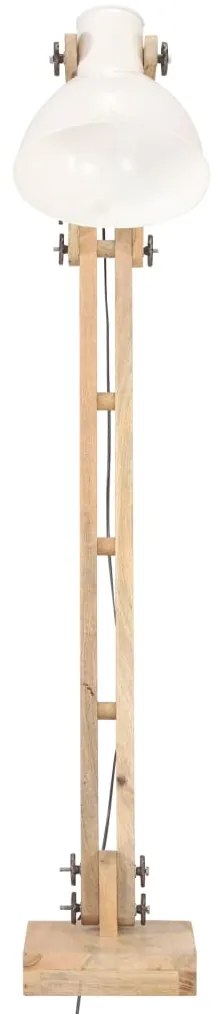 vidaXL Φωτιστικό Δαπέδου Λευκό από Μασίφ Ξύλο Μάνγκο E27