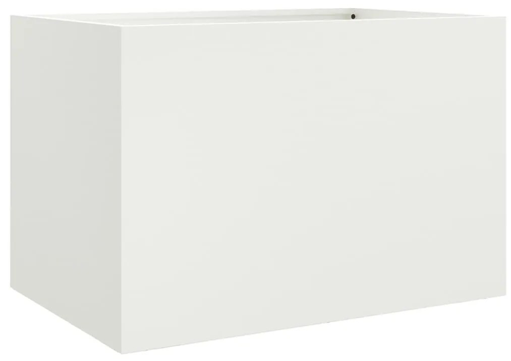 vidaXL Ζαρντινιέρα Λευκή 62x30x29 εκ. από Χάλυβα