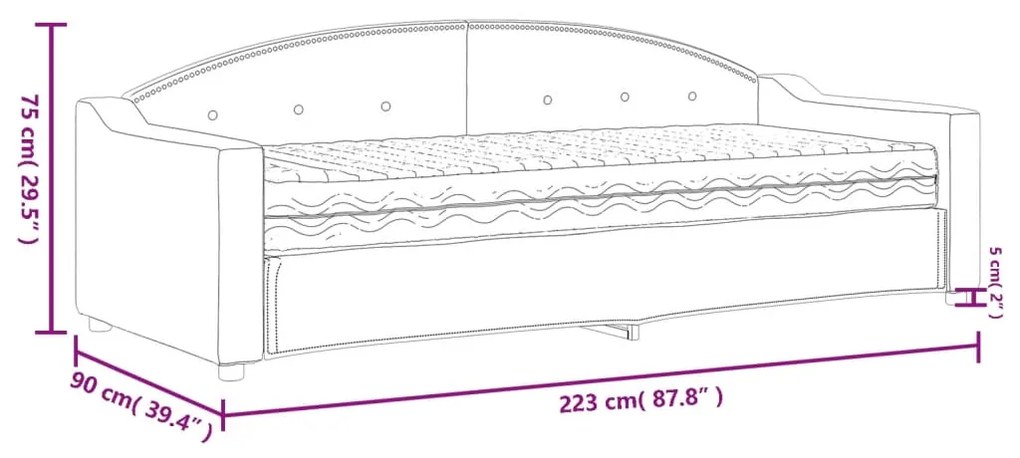 ΚΑΝΑΠΕΣ ΚΡΕΒΑΤΙ ΜΕ ΣΤΡΩΜΑ ΚΡΕΜ 80 X 200 ΕΚ. ΥΦΑΣΜΑΤΙΝΟ 3197511