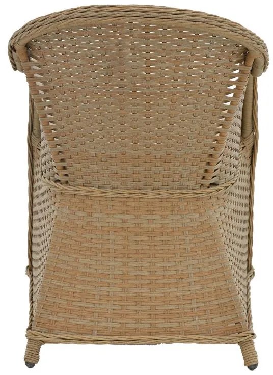 Πολυθρόνα κήπου Hadrian rattan καφέ- textilene μπεζ 57x70x85εκ