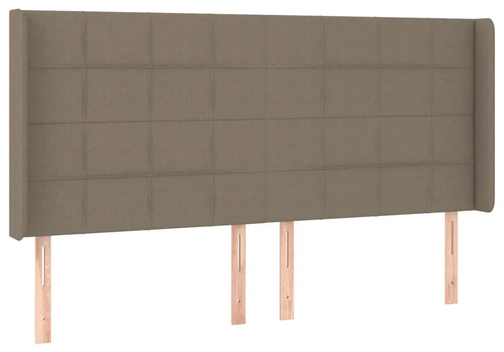 vidaXL Κεφαλάρι με Πτερύγια Taupe 163x16x118/128 εκ. Υφασμάτινο