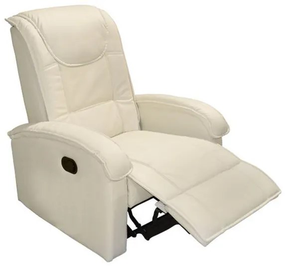 Πολυθρόνα ROCCA RELAX C0026.02 με Μηχανισμό Massage & PU Εκρού 80x96x97 εκ. 80x96x97 εκ.