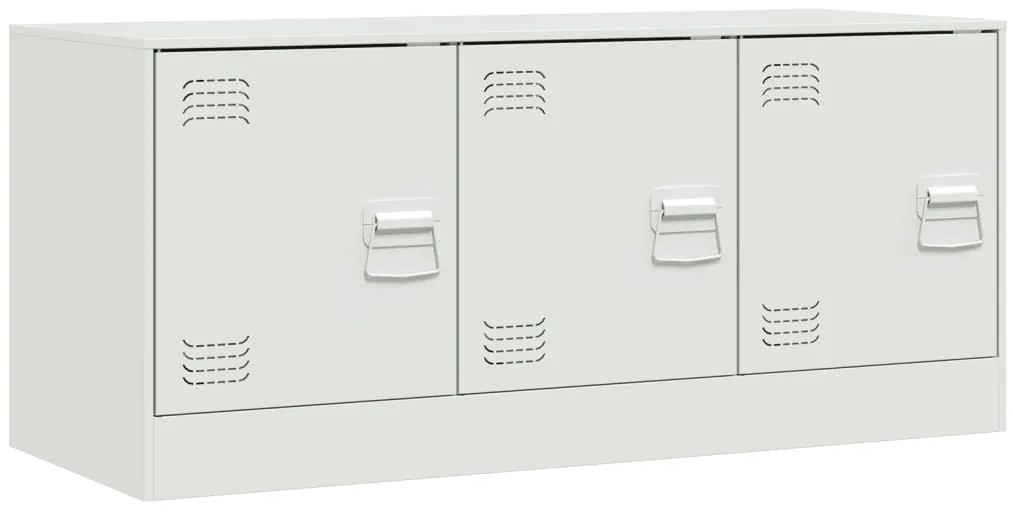 vidaXL Έπιπλο Τηλεόρασης Λευκό 99x39x44 εκ. από Ατσάλι