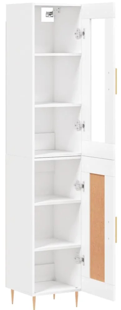 vidaXL Ντουλάπι Λευκό 34,5 x 34 x 180 εκ. από Επεξεργασμένο Ξύλο