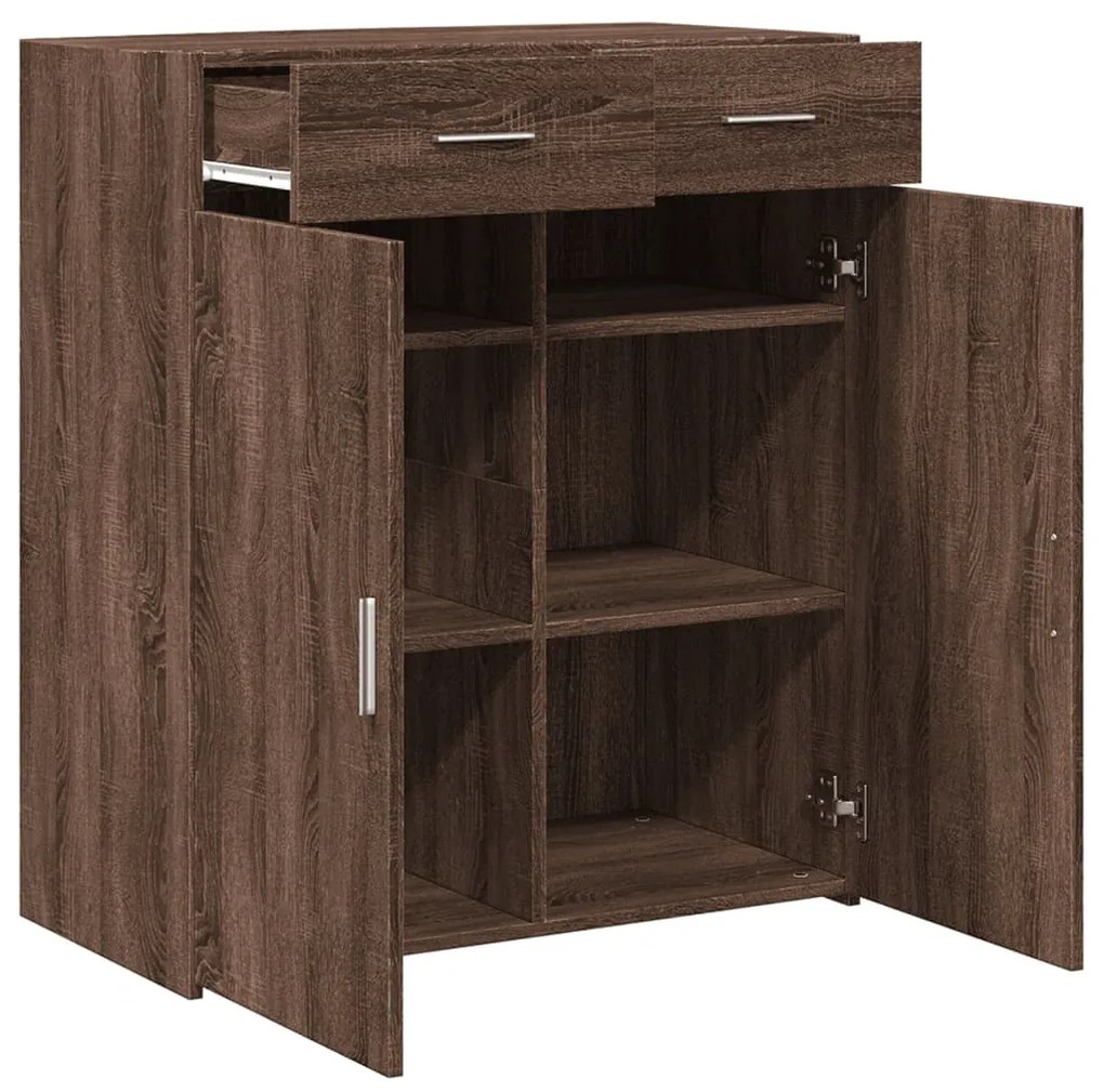 vidaXL Ντουλάπι Καφέ Δρυς 80x42,5x93 εκ. από Επεξεργασμένο Ξύλο
