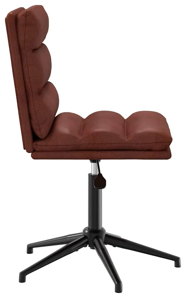 Καρέκλα τραπεζαρίας Shiny Brown Faux Leather