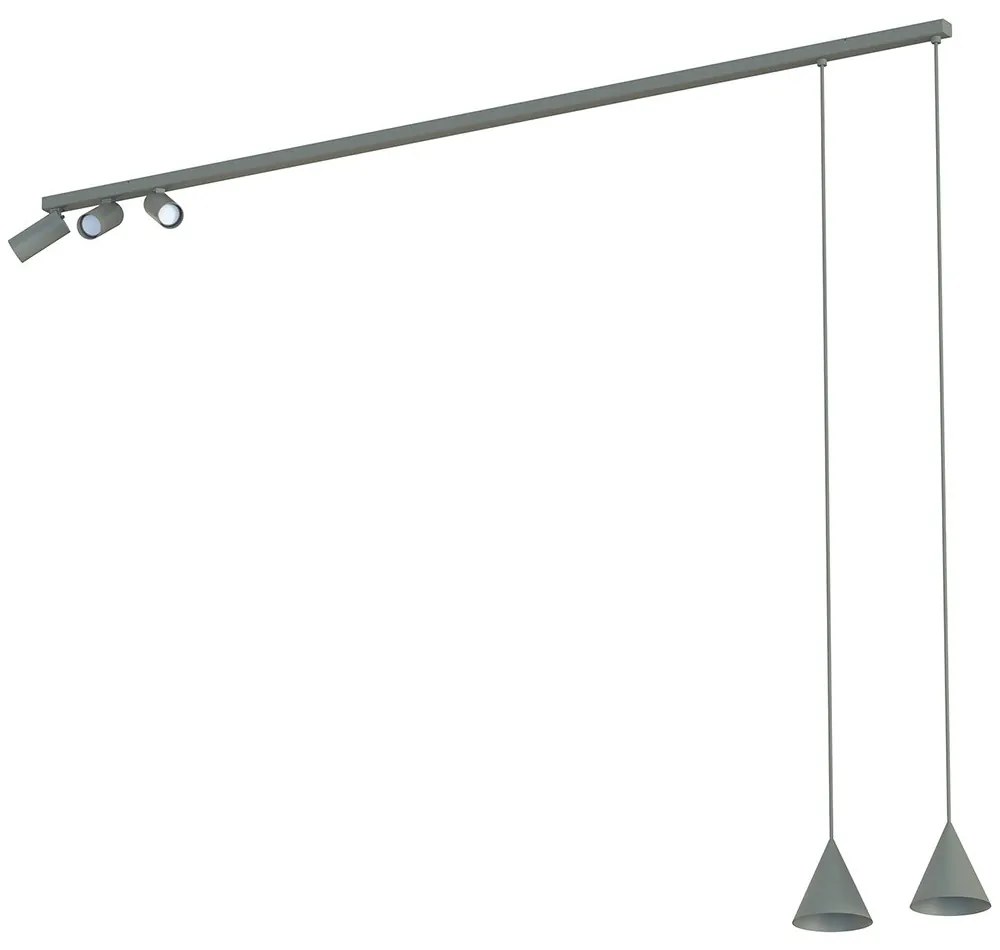 Φωτιστικό Οροφής Fourty 11472 11-15.5x151-157x120cm 10W 5xGU10 Grey Nowodvorski