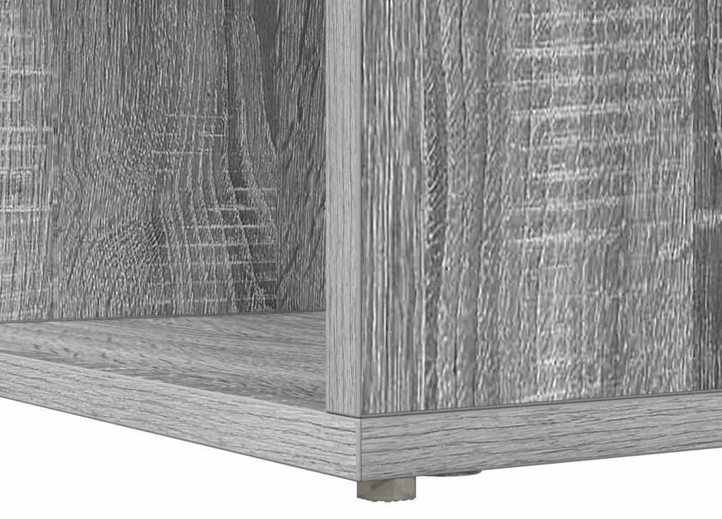 vidaXL Γωνιακό γραφείο με ράφι Γκρι sonoma 101.5 x 149.5 x 149.5 εκ.