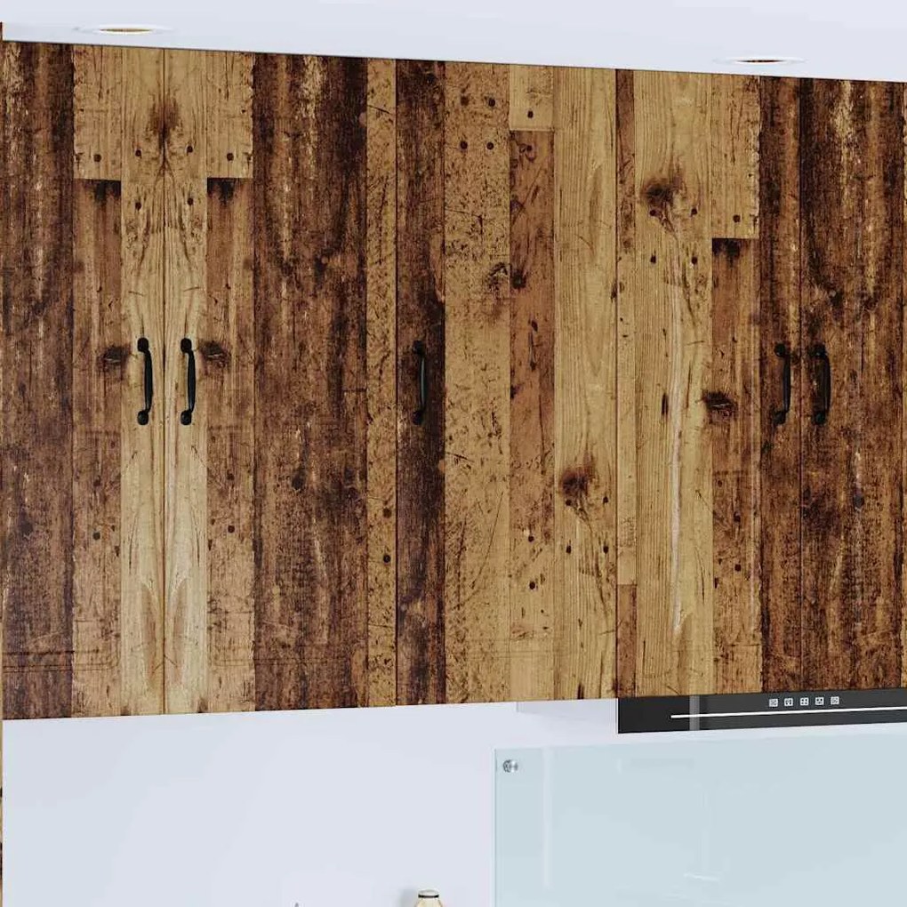 vidaXL Κρεμαστό ντουλάπι κουζίνας με ράφι Παλιό Ξύλο 40 x 31 x 100 εκ.