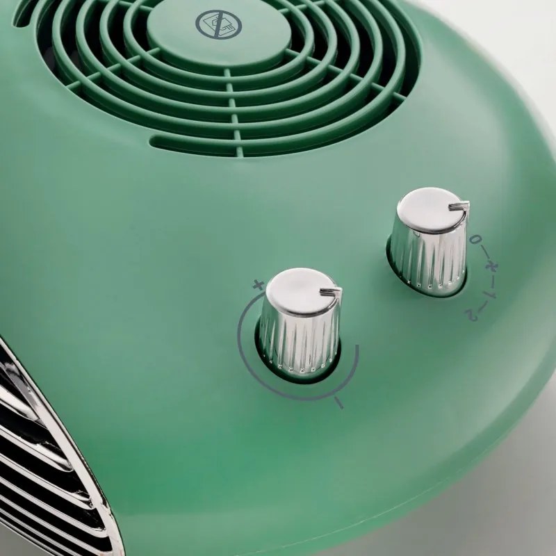Θερμάστρα με ανεμιστήρα Ariete Vintage 2.0 8211/04, 2000W, 2 ταχύτητες, Κρύος αέρας, Θερμοστάτης, Αθόρυβη λειτουργία, Πράσινο