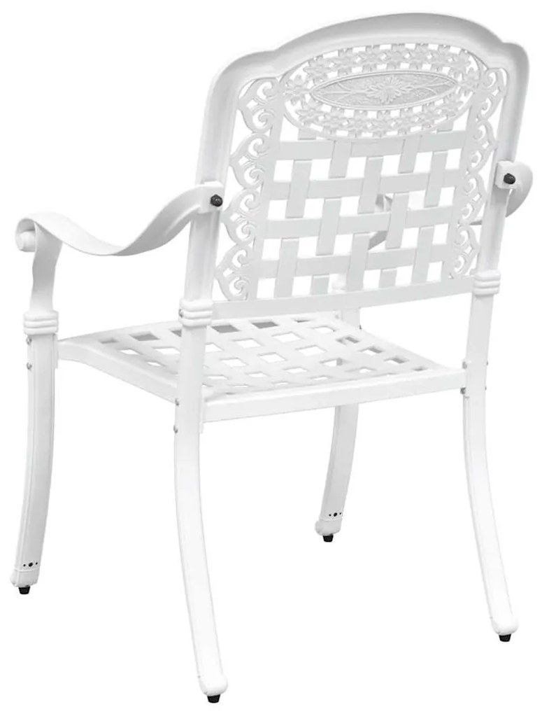 vidaXL Καρέκλα Κήπου 2 pcs Λευκό 55 x 56.5 x 91εκ Αλουμίνιο