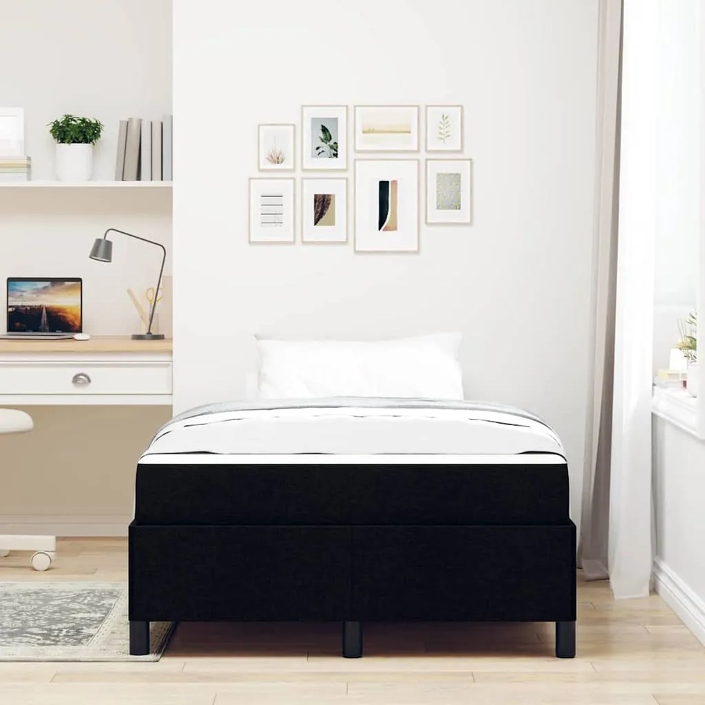 vidaXL Κρεβάτι με ελατήρια Μαύρο 120 x 190 cm