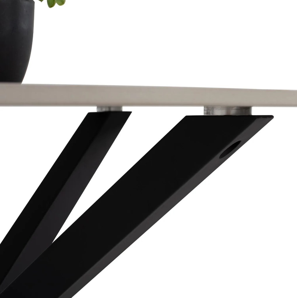 ΤΡΑΠΕΖΙ ΤΡΑΠΕΖΑΡΙΑΣ ΣΤΡΟΓΓΥΛΟ SYNTEC  SINTERED STONE ΛΕΥΚΟ ΜΕΤΑΛ.ΠΟΔΙΑ Φ115x75Y εκ.