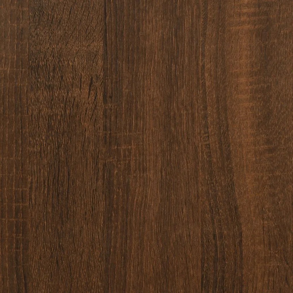 Τραπεζάκια Σαλονιού 2 τεμ Brown Oak 50x50x40 εκ Επεξ. Ξύλο - Καφέ