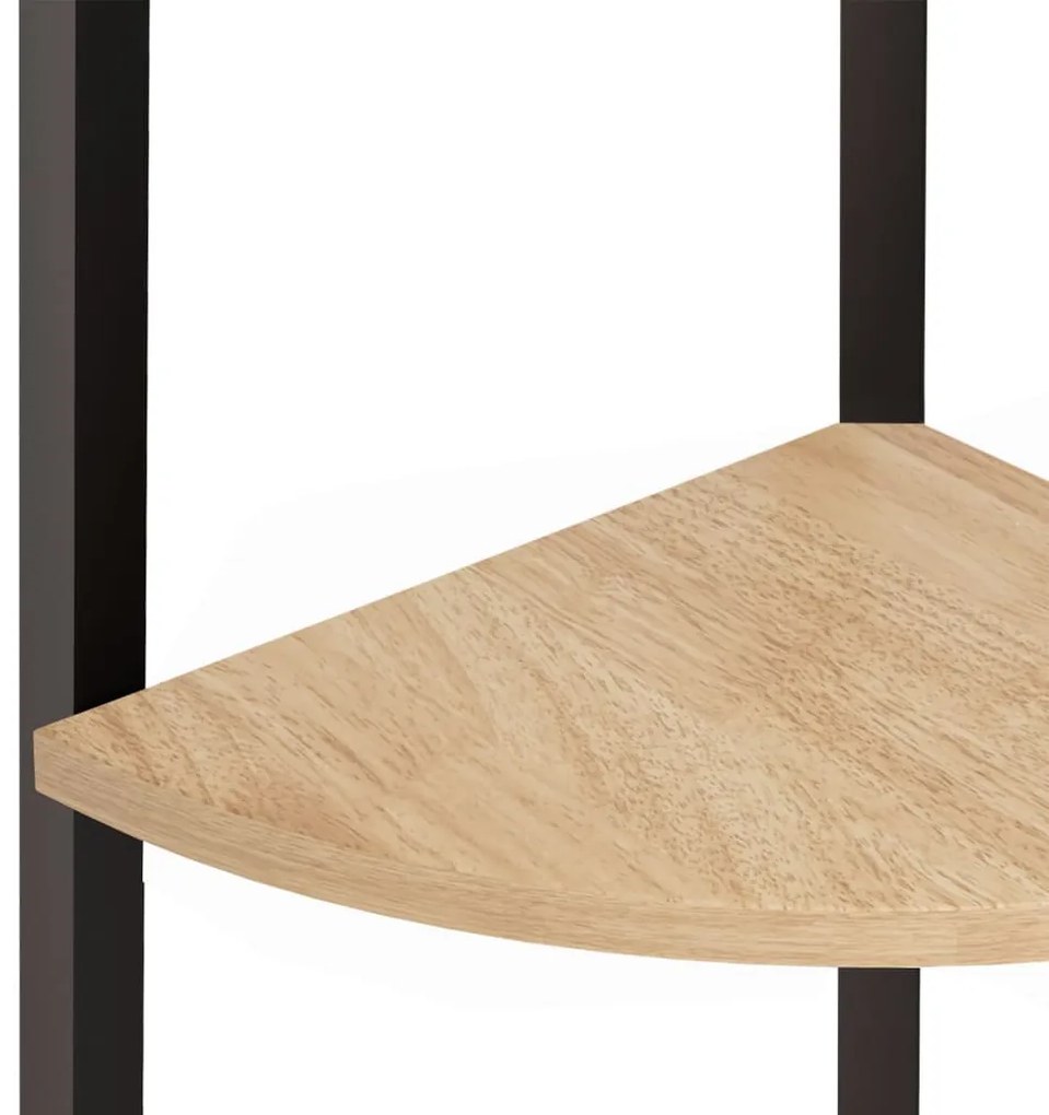 vidaXL Ραφιέρα Γωνιακή 3 Επίπεδων Αν. Καφέ &amp; Μαύρο 45,5x31,5x120 εκ.