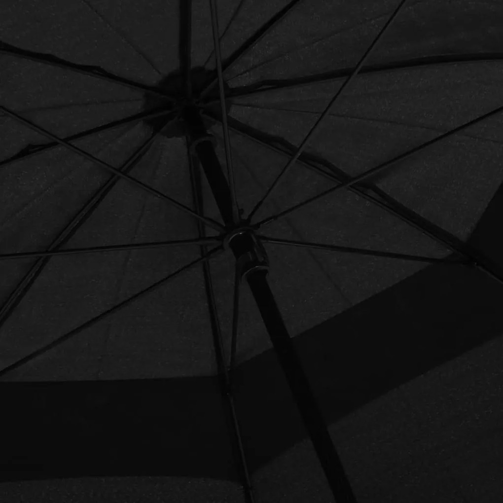 vidaXL Ομπρέλα Μαύρη 130 εκ.