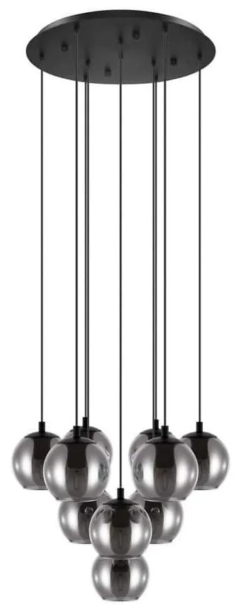 Φωτιστικό Οροφής Κρεμαστό Ariscani 98654 Black-Clear Eglo Metal, Glass