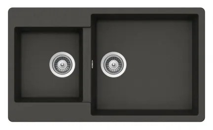 Teka Laguna 860 2C TG 3 1/2 Dark Grey Ένθετος Γρανιτένιος Νεροχύτης με 2 γούρνες 90cm