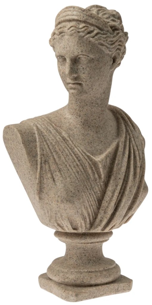 Διακοσμητική Προτομή Polyester Κοπέλα Μπεζ 18x10,7x31εκ. Zen Collection 25.21.51534