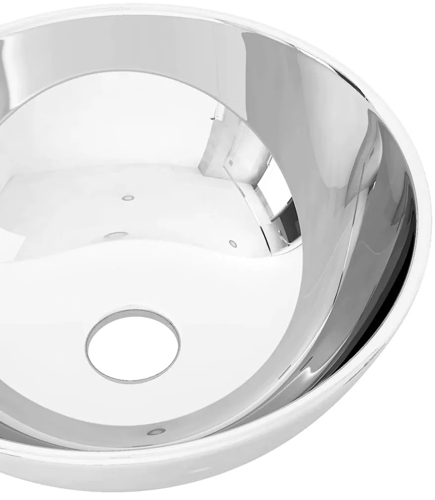 vidaXL Νιπτήρας Ασημί 28 x 10 εκ. Κεραμικός