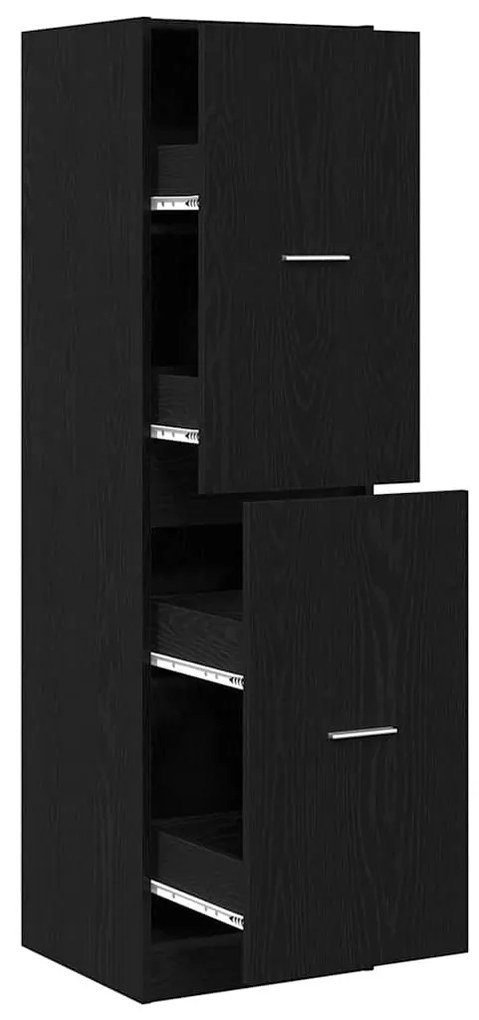 vidaXL Φαρμακοποιϊκή Ντουλάπα Μαύρη δρυς 40 x 41 x 144.5 εκ.