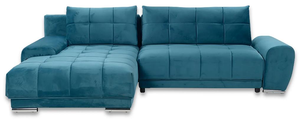 Γωνιακός καναπές - κρεβάτι Caribbean με αποθηκευτικό χώρο 273x191x83cm Πετρολ - Αριστερή γωνιά - TED4589