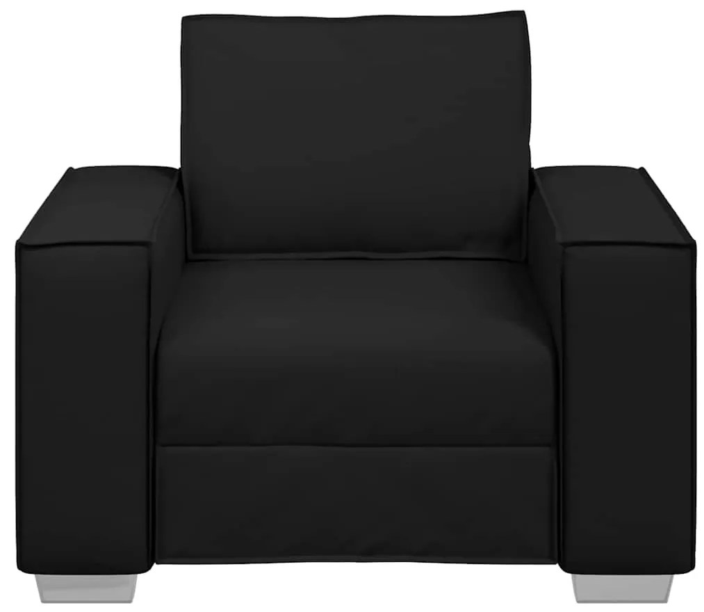 vidaXL Πολυθρόνα-καναπές με μαξιλάρι Μαύρο 99 x 78 x 84 εκ. Δερματίνη