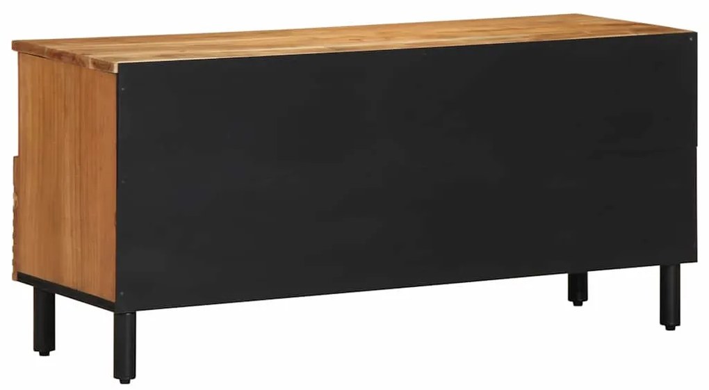 vidaXL Ντουλάπα Τηλεόρασης Καφέ 100 x 33.5 x 46 εκ Μασίφ ξύλο ακακίας