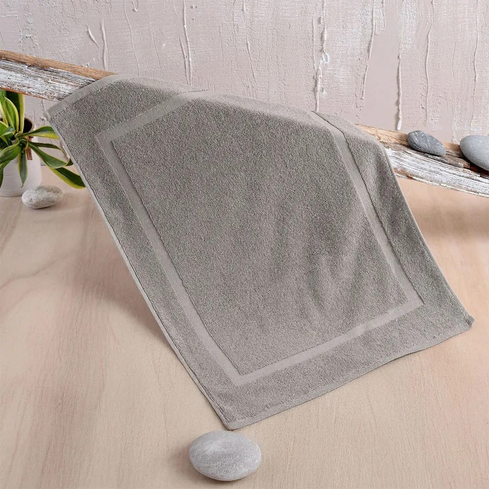 Ταπέτο Μπάνιου Tiles Light Grey Ρυθμός 50Χ70 100% Βαμβάκι