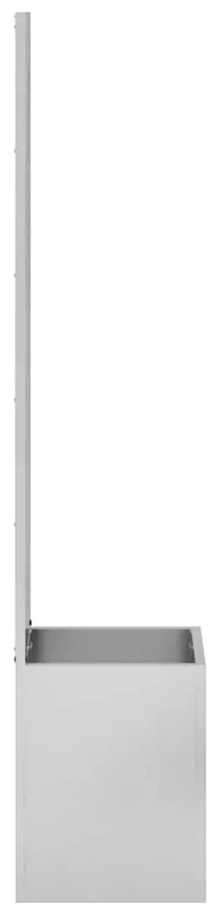 vidaXL Οθόνη Ιδιωτικότητας Κήπου Ασημί 50 x 140 cm Ανοξείδωτο ατσάλι