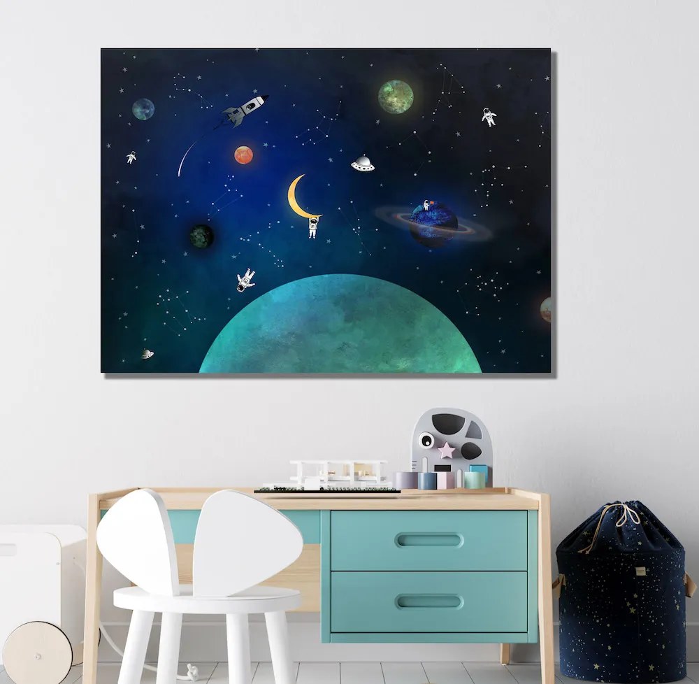 Παιδικός πίνακας σε καμβά Διάστημα KNV0477 65cm x 95cm