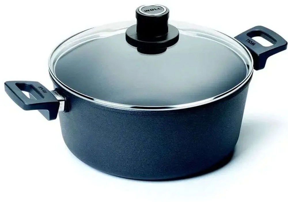 Κατσαρόλα Αντικολλητική Titanium Nowo 128ILL 28cm 6lt Clear-Black Woll 28cm Aluminium