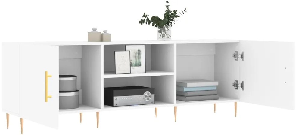 vidaXL Έπιπλο Τηλεόρασης Λευκό 150x30x50 εκ. από Επεξεργασμένο Ξύλο