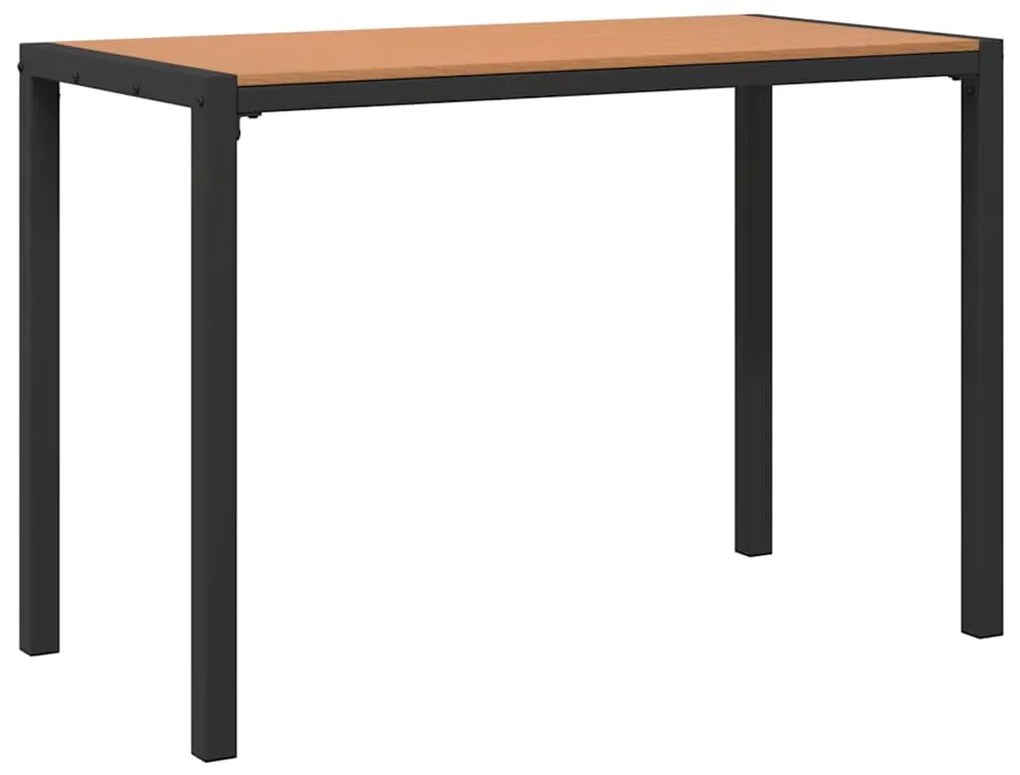 vidaXL Σέτ φαγητού για κήπο με μαξιλάρι 3 pcs Καφέ Ατσάλι