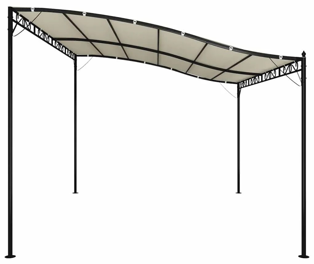 vidaXL Τέντα Κρεμ 4 x 3 μ. 180 γρ./μ² από Ύφασμα και Ατσάλι