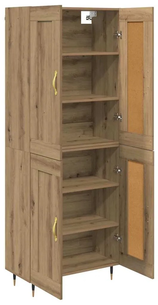vidaXL Highboard Artisan Oak 69,5 x 34 x 90 εκ. Επεξεργασμένο ξύλο