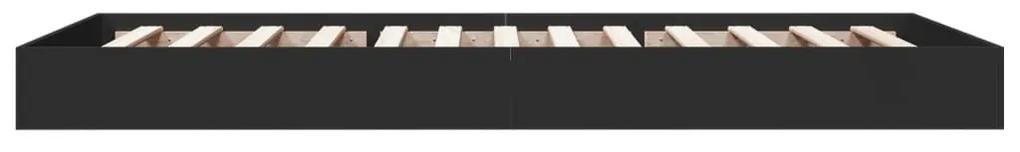 vidaXL Πλαίσιο Κρεβατιού Μαύρο 90 x 200 εκ. Επεξεργασμένο Ξύλο