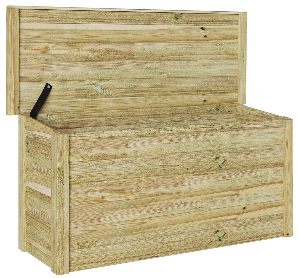 vidaXL Κουτί Αποθήκευσης 44x119x57 εκ., Ενισχυμένο Ξύλο Πεύκου